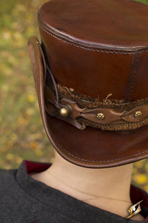 Top Hat, Leather, Brown - 0