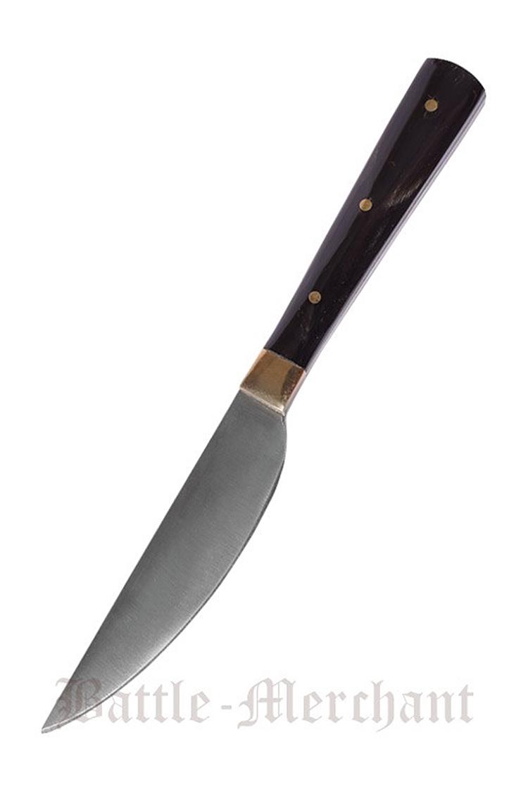 Knife with handle from horn, 17 cm incl. sheath
