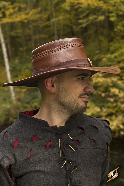Witch Hunter Hat, Leather, Brown