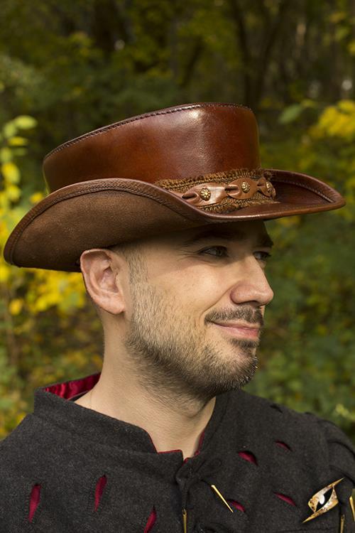 Top Hat, Leather, Brown